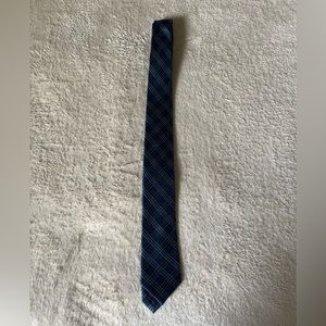 Mens Blue Plaid Tie